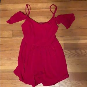 Red urban outfitters romper.